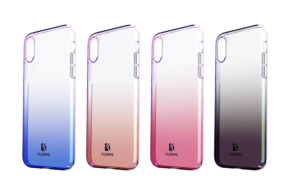 New Floveme Чехол для мобильного телефона iPhone X 8 7 6S 6 plus холодный Градиент Blue Ray PC прозрачная задняя крышка телефона Интимные аксессуары Капа чехол на айфон X 7 8 Plus чехол на айфон 6s 6 6 S Plus