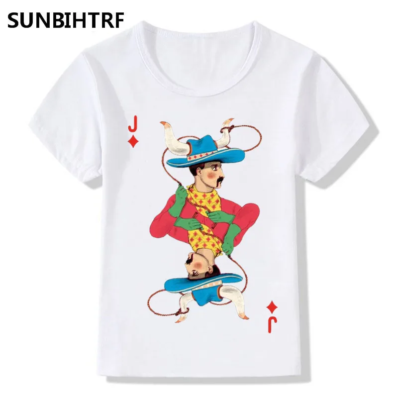 2018 Детские креативные Забавные футболки с рисунком кота в покере детские летние