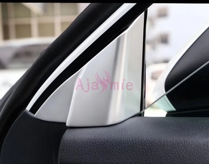 2018 Interior Door Window Corner Panel Kit Cover Overlay Garnish Chrome Car Styling For Toyota Camry Accessories | Автомобили и