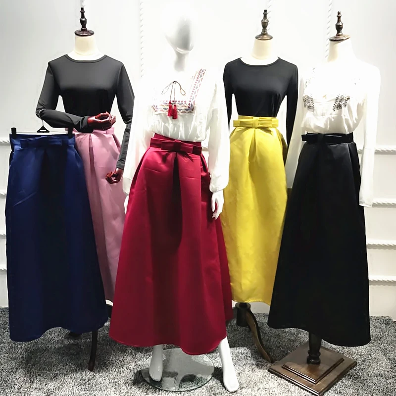Юбки размера плюс Faldas Mujer Moda abaya Дубай Турецкая длинная Плиссированная юбка макси с высокой талией женские юбки