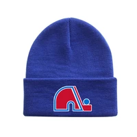 jets free shipping high quality winter knitted hats with a logo for quebec ice hockey fans