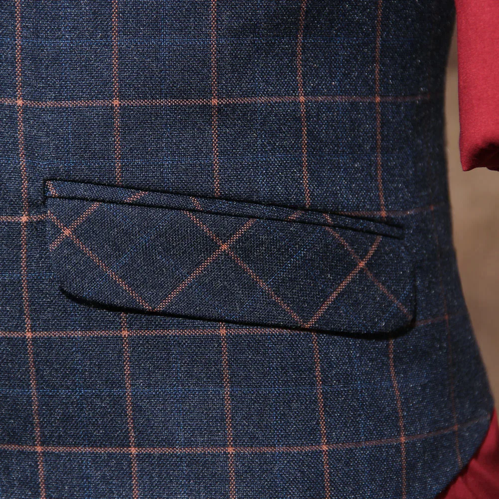 Новое поступление 2019 мужская мода синий цвет мужской тонкий костюм жилет мужское