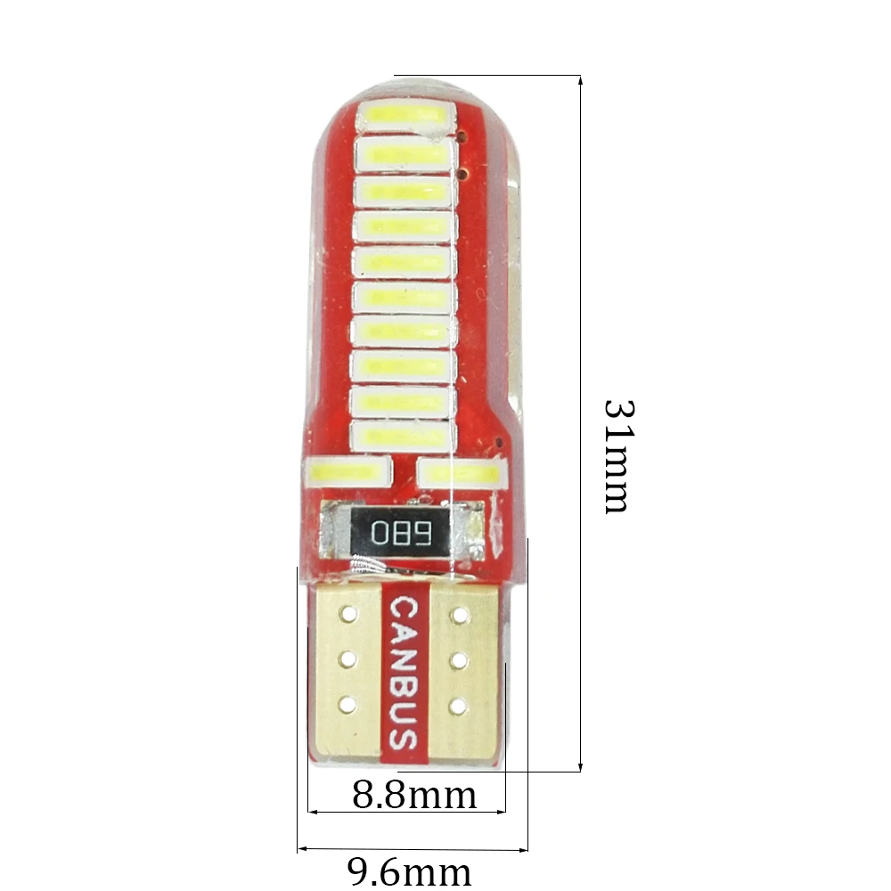 ECAHAYAKU 2 шт./лот Оптовая Продажа T10 canbus 24led 3014smd t10 Canbus автомобильный Smd свет w5w led 194 24smd