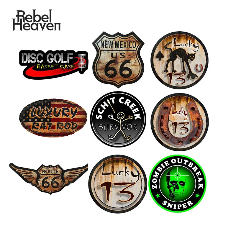 Стикеры Rebel небеса забавные для автомобиля Lucky 13 вспышка зомби Снайпер Route 66