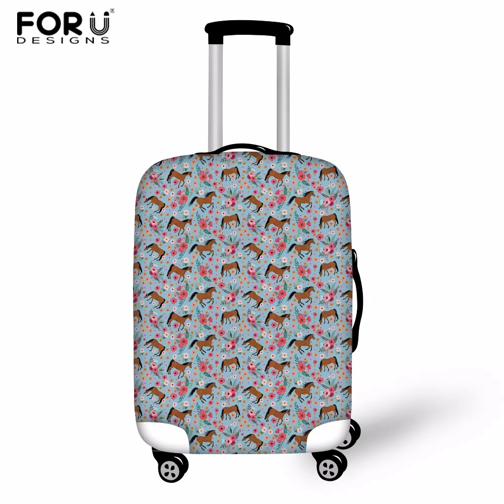 

FORUDESIGNS Horse Elastic Thick Luggage Cover for Trunk Case Apply to 18-30" Suitcase,Suitcase Protective Cover Travel Accessor