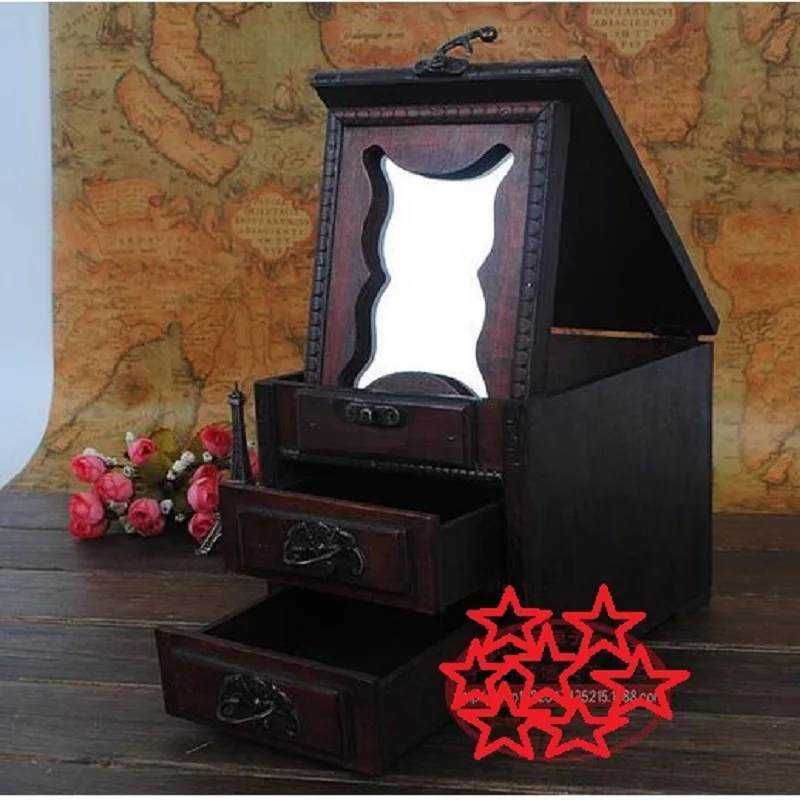 Коробка для хранения cajas organizadoras коробка шкатулка украшений Caixa de jewelry madeira Ретро com