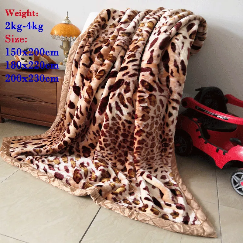 Высококачественное зимнее теплое толстое одеяло Raschel супер мягкое плотное 2-4 кг