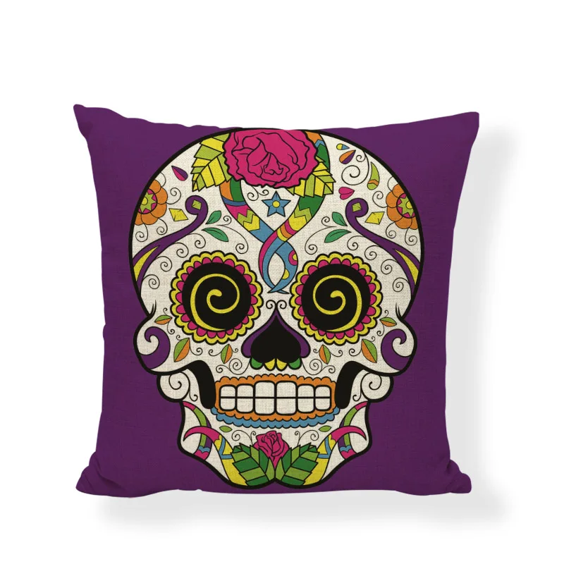 Украшение для дома в готическом стиле|sugar skull cushion covers|cushion coverskull cover |