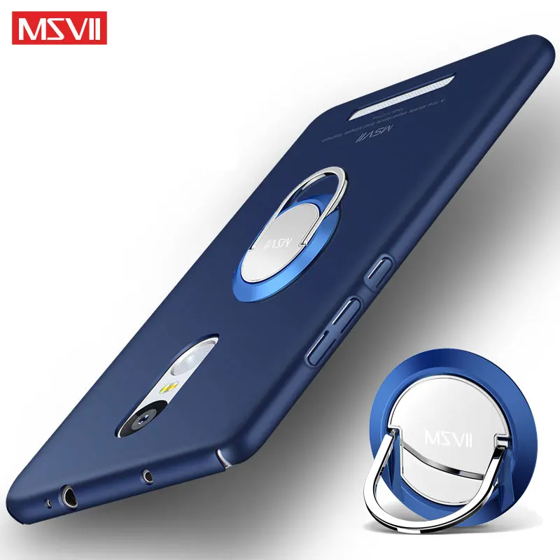 Чехол MSVII для Xiaomi Redmi Note 3, тонкий матовый чехол с кольцом на палец для Xiomi Redmi Note 3, чехол-держатель, жесткая задняя крышка, XiamiRedmi Note3