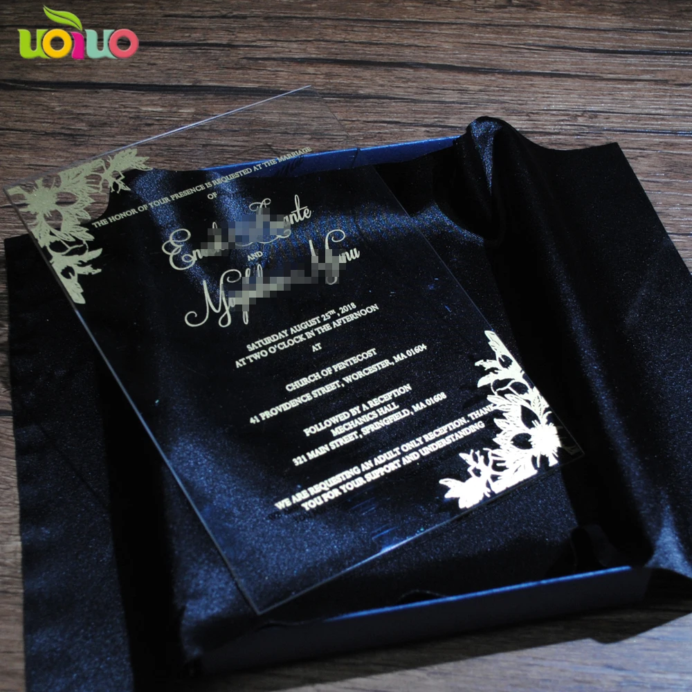 Welcom ваш собственный дизайн печати прозрачная акриловая Свадебная