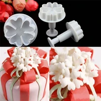 christmas plastic cookie biscuit cutter printing plunger mold fondant baking kitchen cake decorating tools wedding cake mould