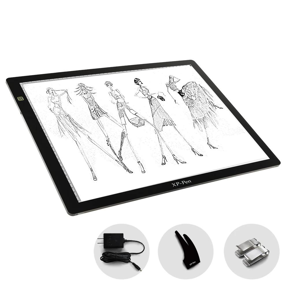 XP Pen CP A3 24 Дюймов LED Отслеживания Свет Стол Окно Затемнения Drawing Pad X ray с Скрепки и