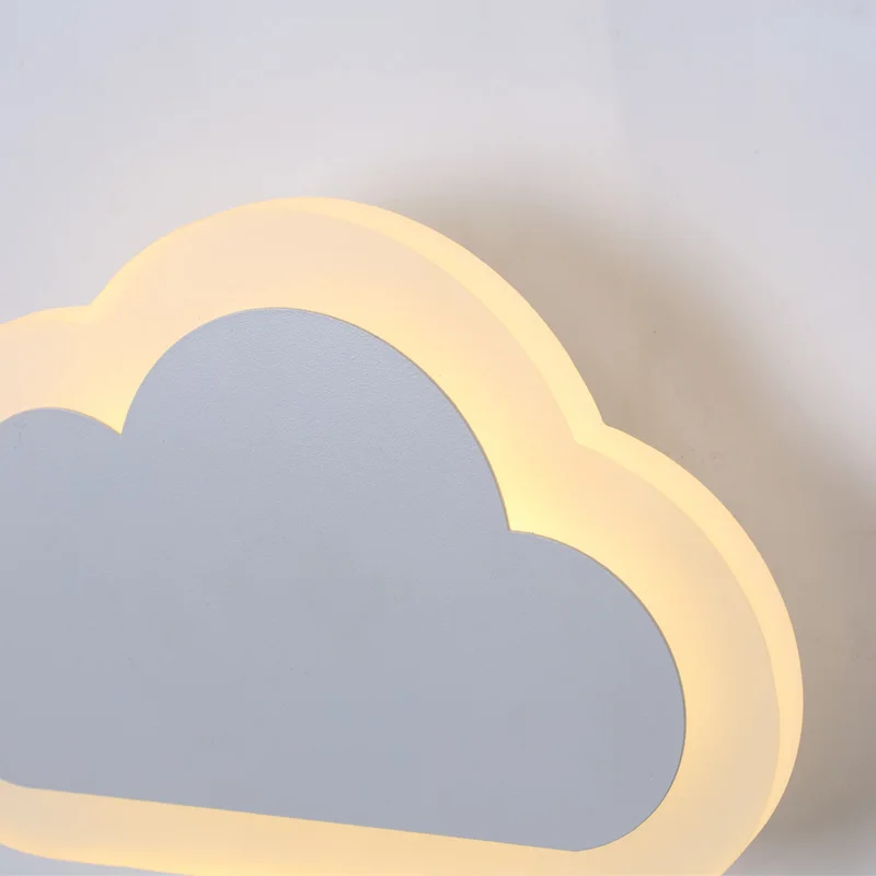 Современная детская настенная лампа в виде облака светодиодное прикроватное бра
