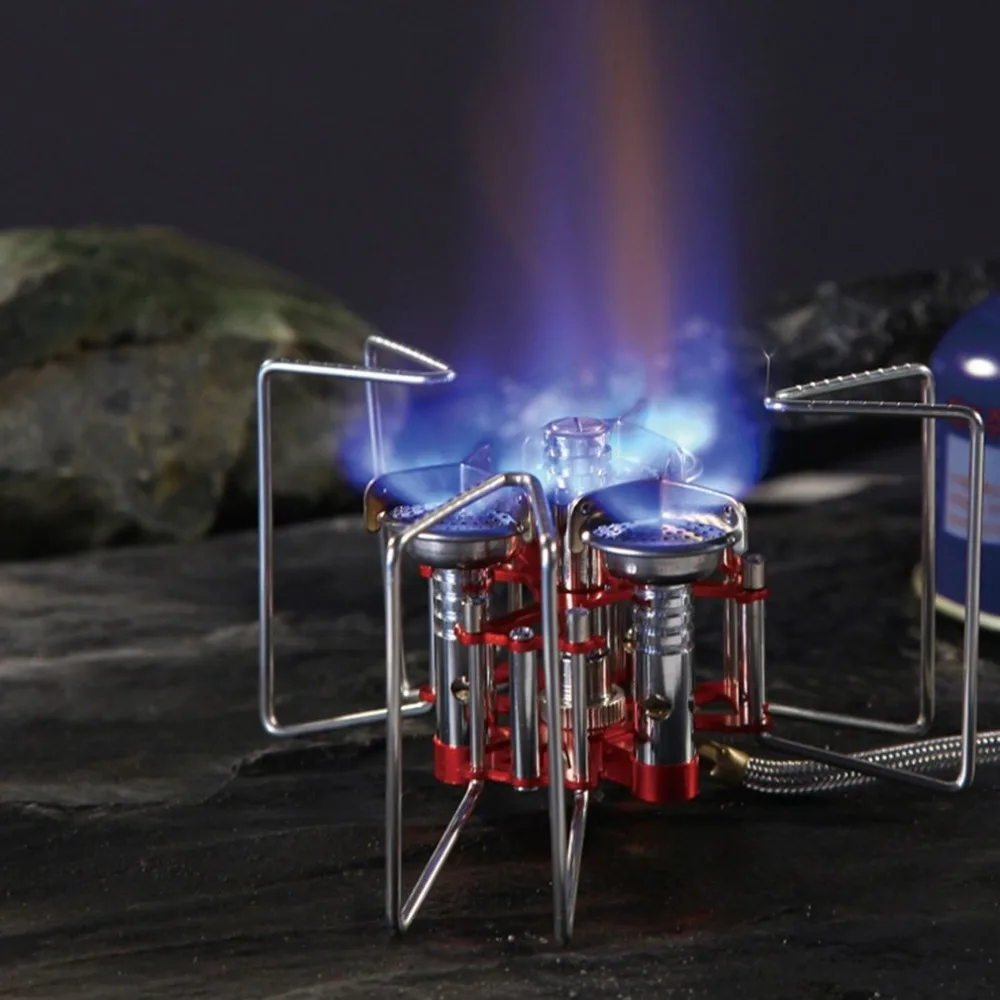 Три газовые горелки кемпинг Разделение газовая плита B6 A рюкзак Открытый посуда