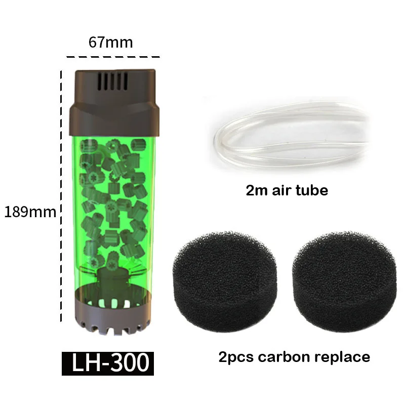 LH-300 tube replace Губчатый Фильтр аквариумный аквариум фильтр с погружным воздушным насосом и Биохимический Губчатый Фильтр для циркуляции воды - Цвет: LH-300 tube replace