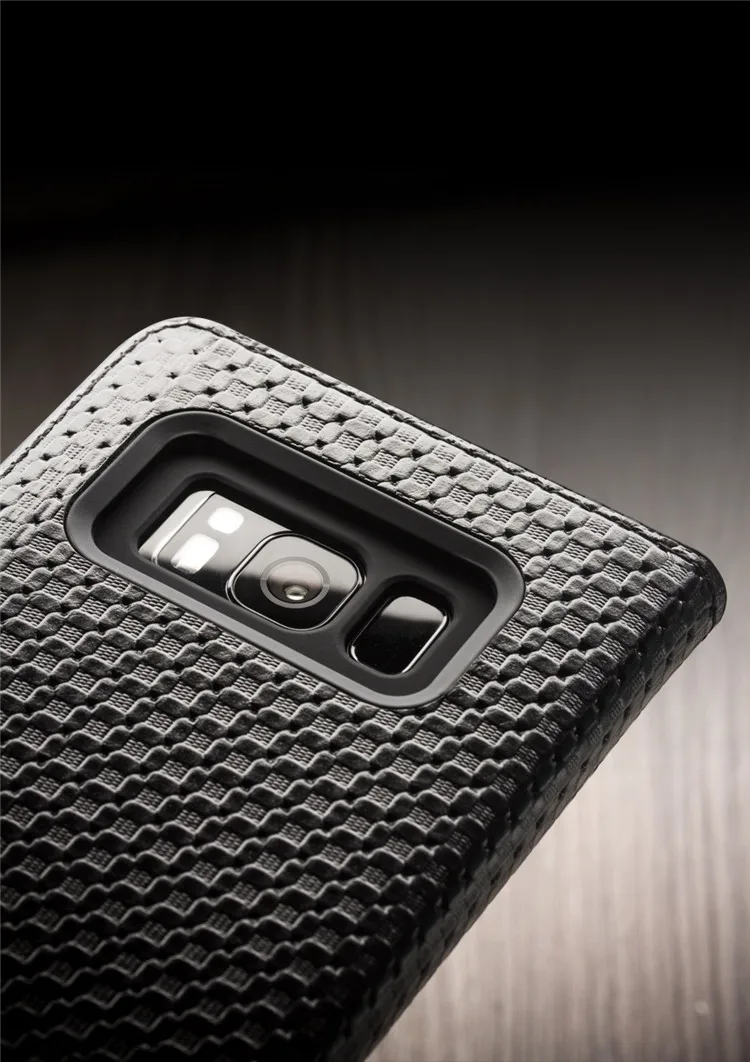 QIALINO, модный флип-чехол для samsung Galaxy S8& S8 Plus, роскошный чехол ручной работы из натуральной кожи для samsung S8 5,6/6,1 дюймов