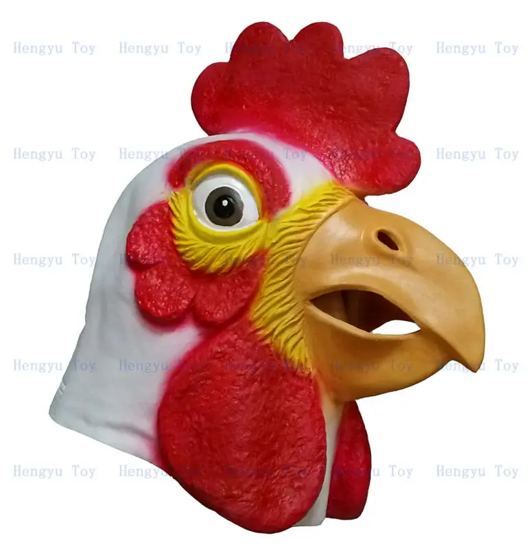 Adult Lovely masquerade Fancy dress Full Overhead Latex rooster Costume Accoutrements Deluxe Rooster | Дом и сад