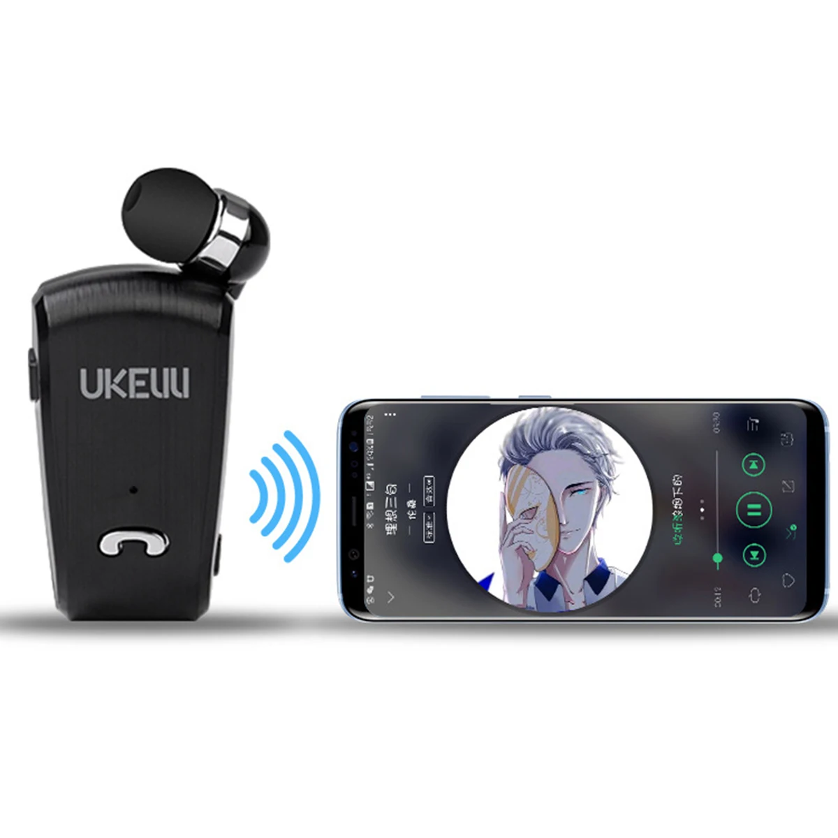 Мини-гарнитура Fineblue UKELILI UK-890 портативная беспроводная BT гарнитура с клипсой
