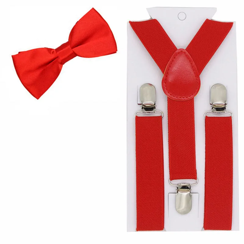 Детские подтяжки с галстуком бабочкой эластичные регулируемые для свадебной