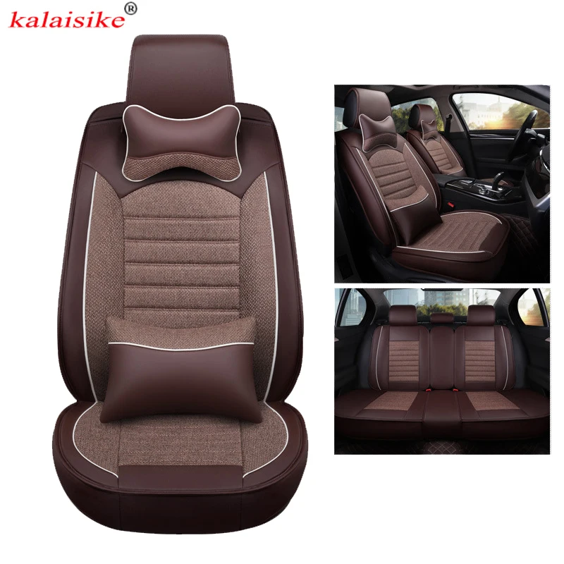 Универсальный кожаный чехол kalaisike для автомобильного сиденья из льна DS всех