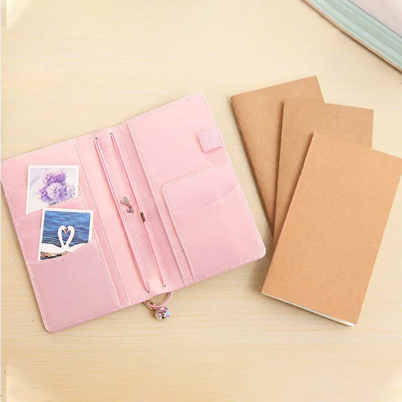 

Yiwi 100x190MM Pink Blue Sequin Notebook Planner Handmade Travel Journal Agenda Sketchbook Diary Vintage Stationery 2019