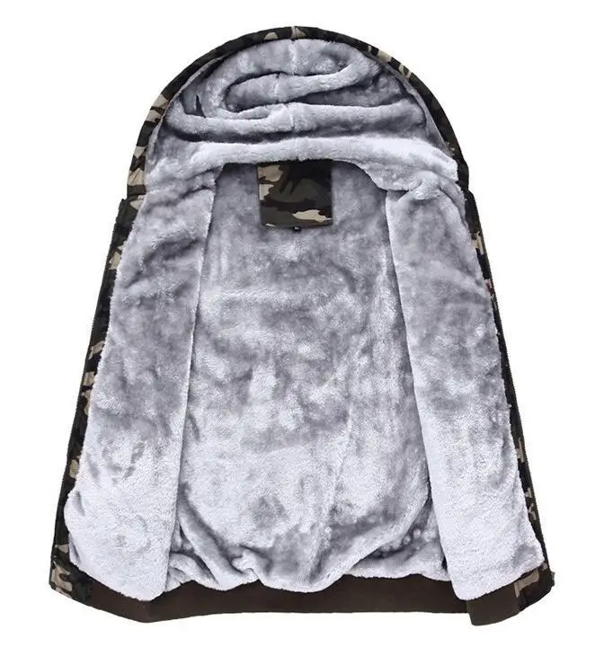 Winter Camouflage Hoodies Men Tracksuit Thick Army Spring Coats Men's Sweatshirts Fleece Male 4XL | Мужская одежда