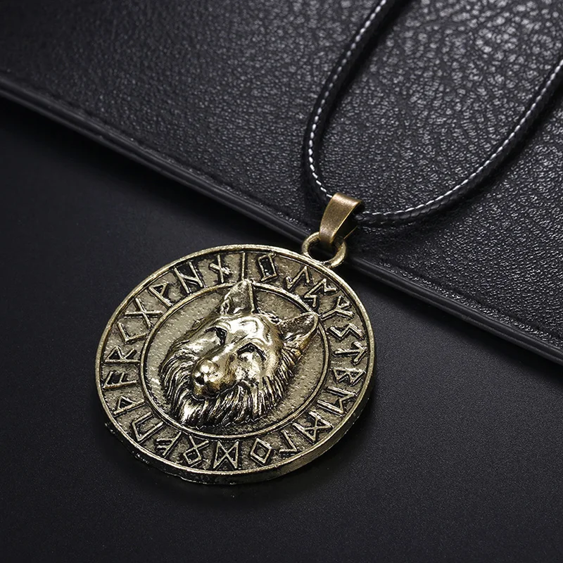 Панк Подвески в форме волчьей головы эффектное ожерелье Vintange из нержавеющей