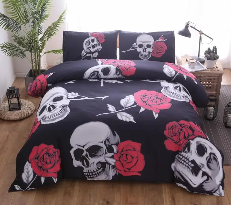 Pattern 2 3D печатные полиэстер Скелет Постельное белье Череп пододеяльник, наволочки без наполнителя без простыня домашний текстиль - Цвет: Pattern 2