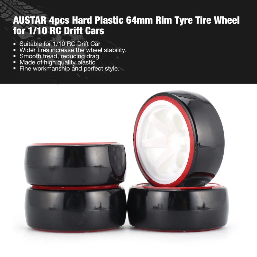 AUSTAR AX RC 4 шт. 64 мм жесткий пластиковый обод шина для колеса 1/10 Drift Модель автомобиля