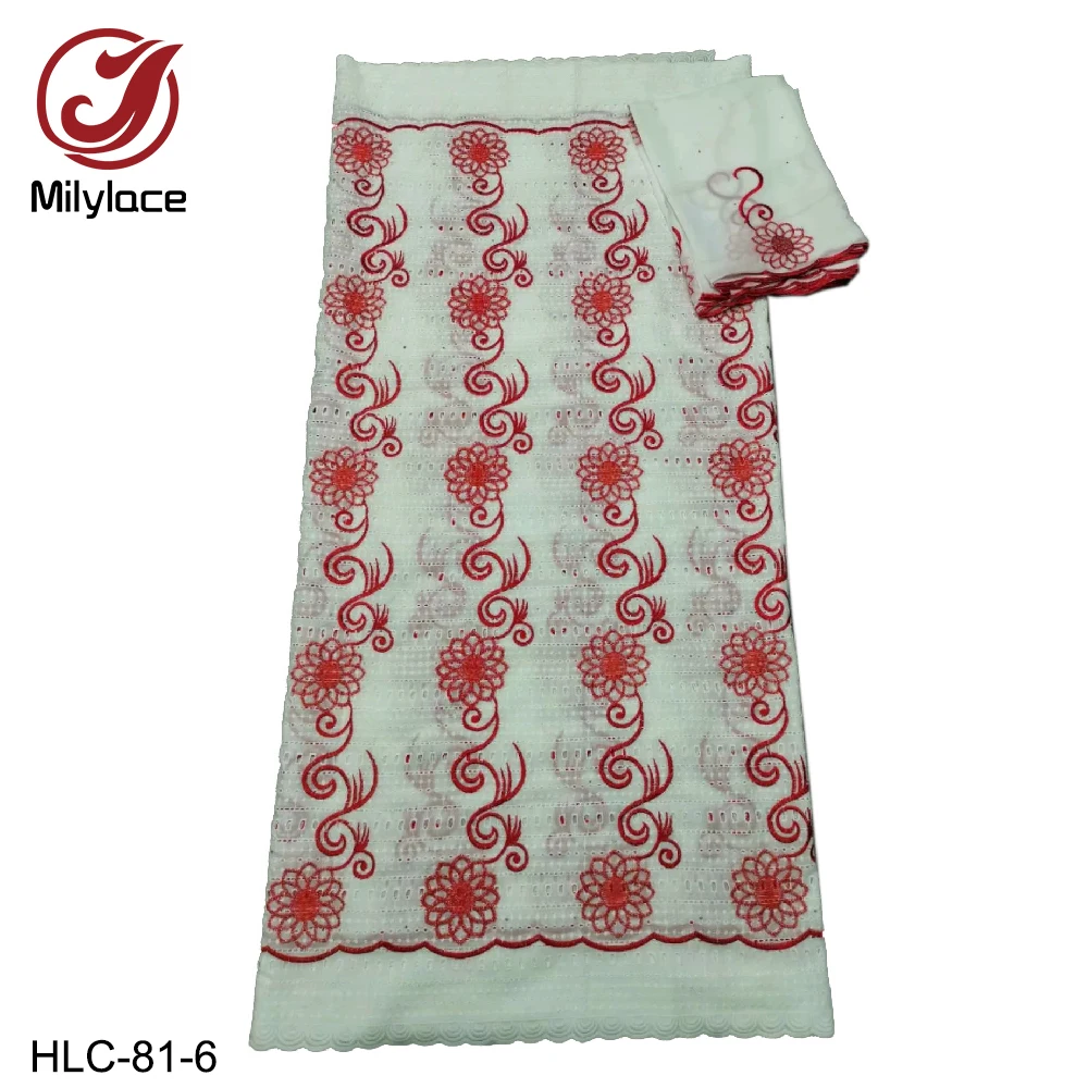 Millylace lovely Swiss cotton voile lace fabric 5 yards with embroidery stones +chiffon 2 for girl's dresses HLC-81 | Дом и сад