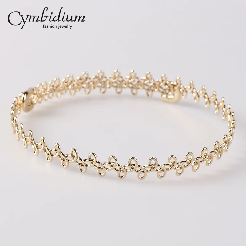 2017 Мода Металлические Крутящий Момент Золотой Пересек Чокеры Ожерелье Ювелирных