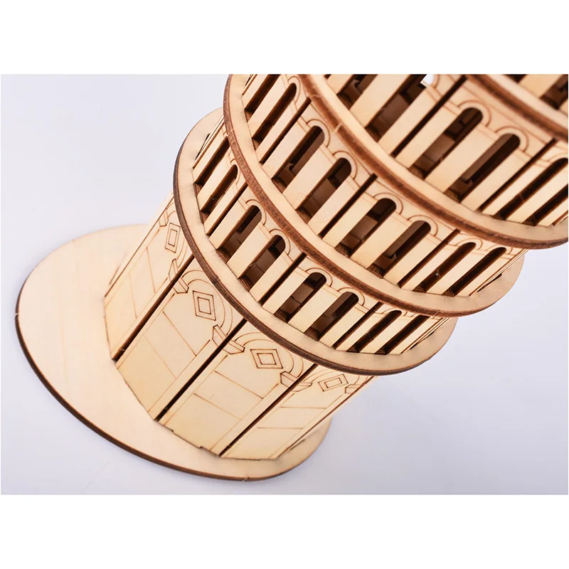 

3D Wooden Puzzle Craft Jigsaw Model Building Kits Tour Souvenir Italy The Leaning Tower of Pisa Souvenir Model For Children
