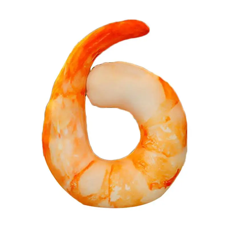 Shrimp 35 см креативные плюшевые очищенные креветки перец Баклажан круассан мягкая подушка животные плюшевые игрушки U шеи Подушка креветки - Цвет: Shrimp