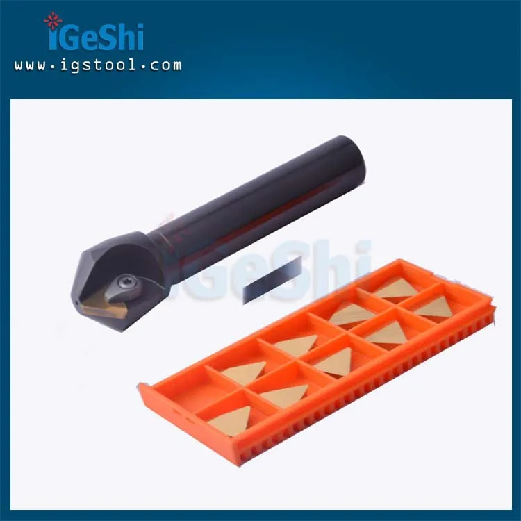 New 1pcs 32mm 45 degree TP22R45C32 indexable chamfer End mill cutter + 10pcs TPMN220408 Carbide inserts