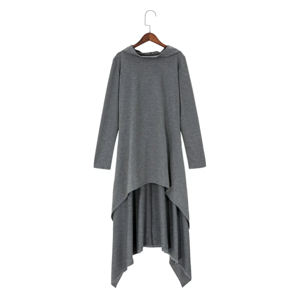 2016 New Autumn Winter Women Sweatshirts Casual Black Hoodies Long Sleeve Pullovers Turn-down Collar Coat XL Q562 | Женская одежда