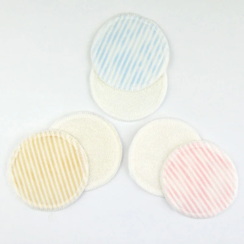 4 шт многоразовые полосатые хлопковые подушечки средство для макияжа снятия лица