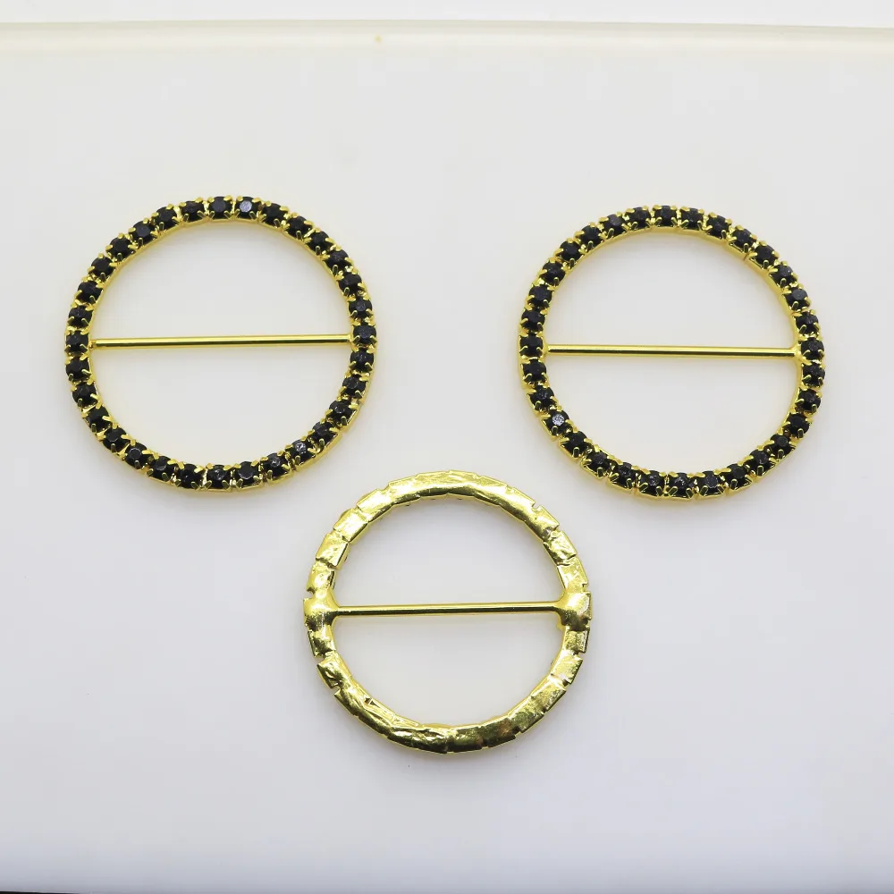 ZMASEY Black Rhinestons 10Pcs/Lot DIY Sewing Buckle Handwork Ribbon Decoration Plating Gold Metal Mix Size Jewelry Accessories | Дом и сад