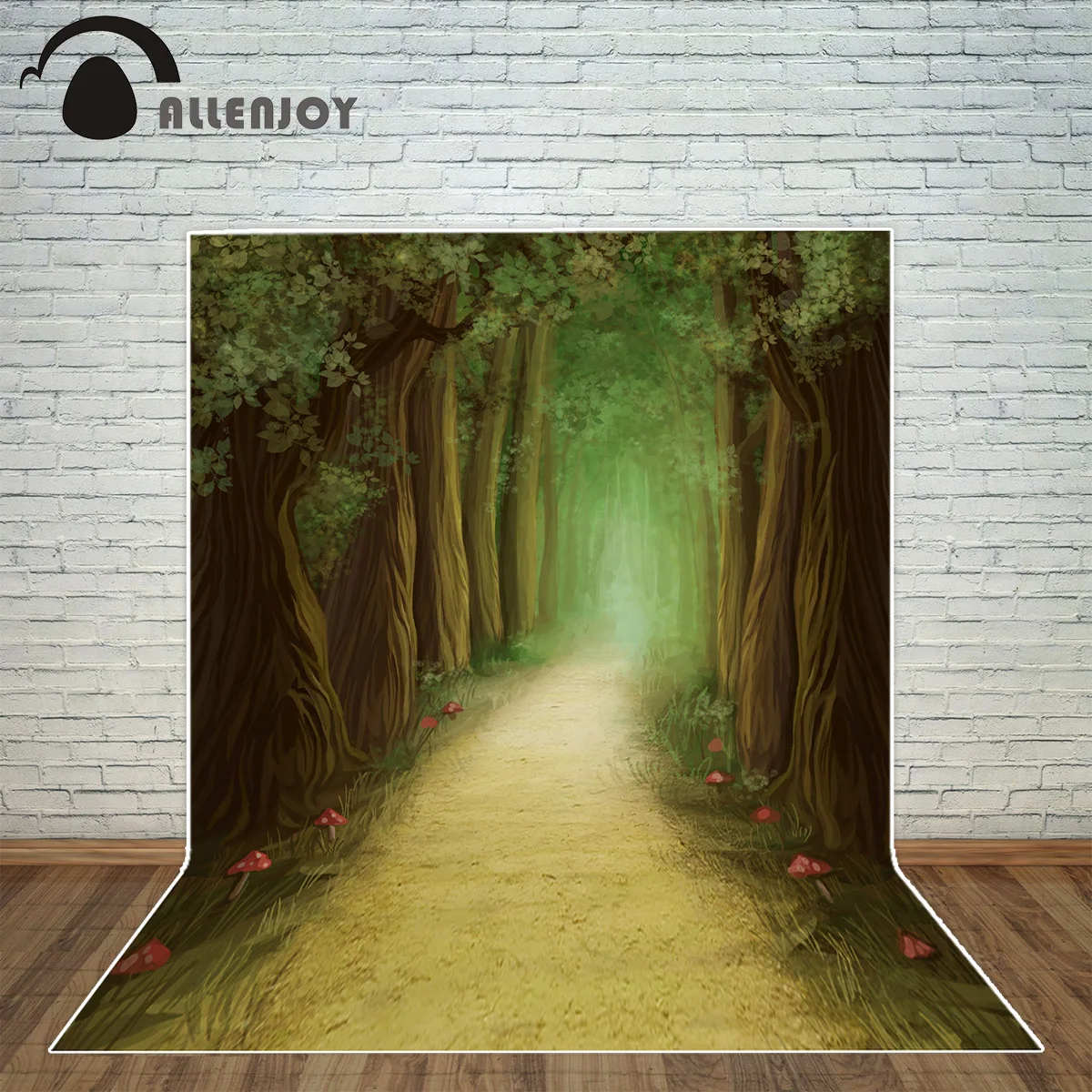 Allenjoy фон для фотосъемки картина маслом стиль ЛЕС дорога гриб сказка фотостудии