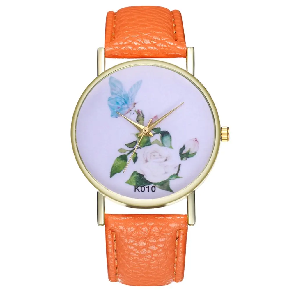 Для женщин часы модные кожаные Наручные женские Mujer Bayan коль Saati Montre Feminino