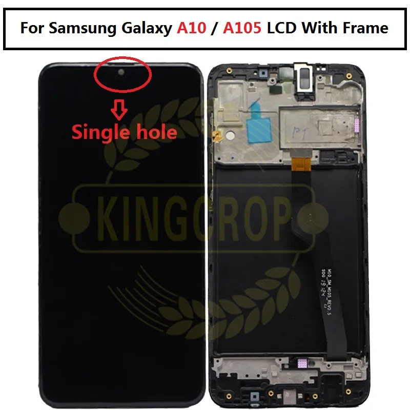 Для samsung galaxy A10 lcd дигитайзер A105/DS A105F A105FD A105M дисплей сенсорный экран с рамкой дигитайзер для samsung A10 lcd