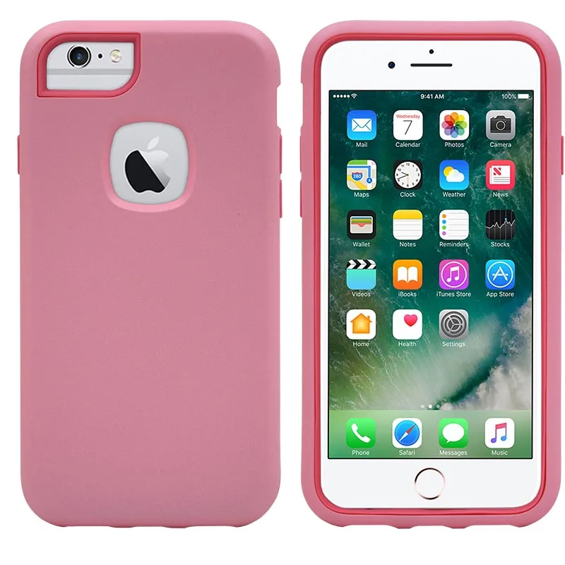 Shockproof Rugged Hybrid PC Hard Case For iPhone XS MAX 7 8 Plus Armor Soft Silicone Back Cover XR Phone Cases | Мобильные телефоны