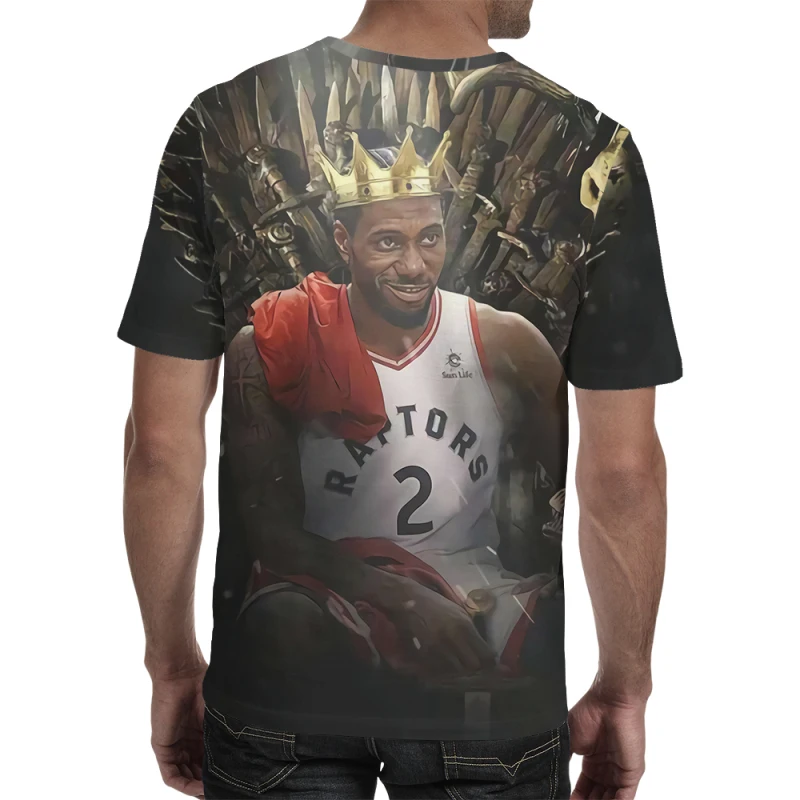 2019 Горячая Чемпионат НБА Торонто Кохи Леонард северо футболка с о образной