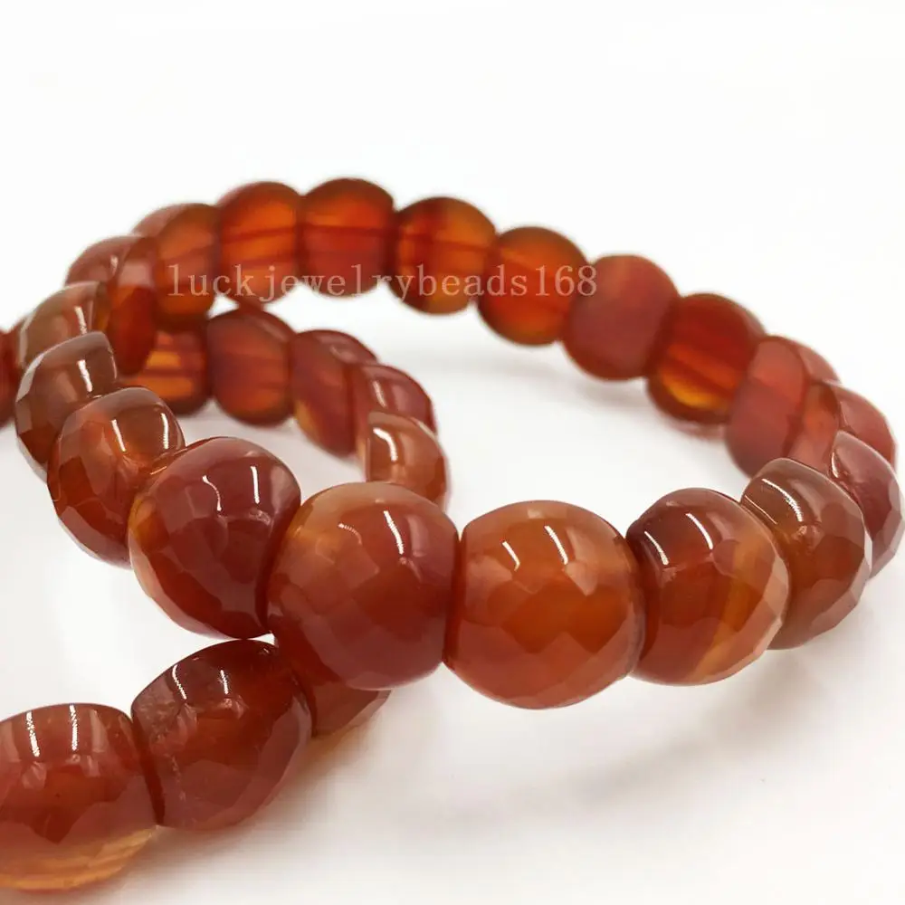 Carnelian FG8269 Граненый Jaspe тигровый глаз Лабрадорит золотой камень кристалл Сердолик авантюрин Синий Песок Бусины Из унакита эластичный браслет WFH468 - Окраска металла: Carnelian FG8269