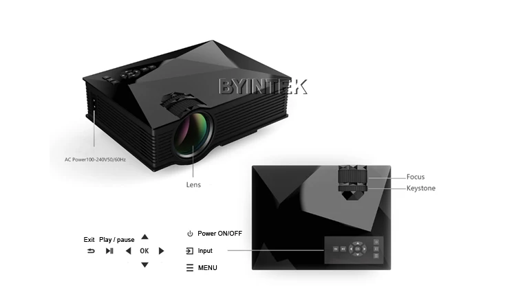 Дома Театр Смарт miracast airplay WI-FI HDMI USB ЖК-дисплей видео Портативный мини 1080 P HD 3D