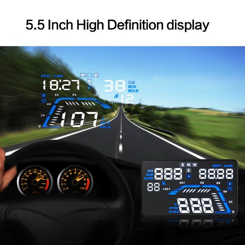 Многофункциональный 5 ''проекционный дисплей HUD для toyota Camry Mark X Prius Corolla 86 C HR Prado
