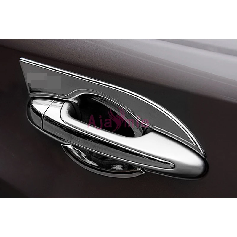 Door Handle Bowl Insert Overlay Trim Garnish Panel Frame Chrome Car Styling 2014 2015 2016 2017 2018 For Toyota RAV4 Accessories |