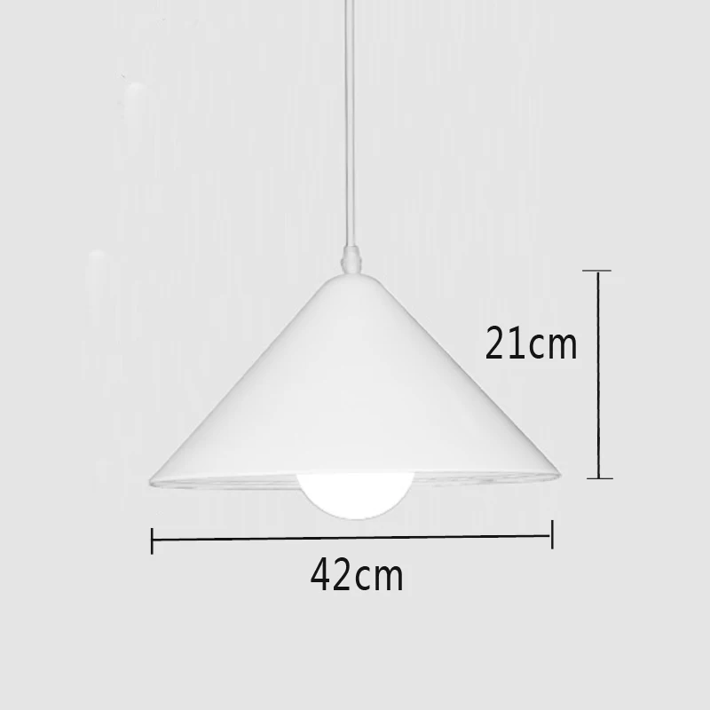 B white 42cm Простой Ресторан подвесные светильники современный кофе магазин бар AC110V/220 V E27 для декора подвесные лампы - Цвет корпуса: B white 42cm