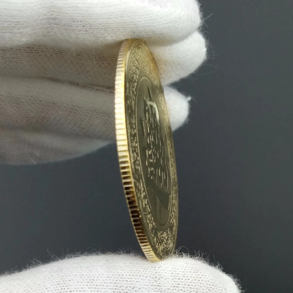 4 шт. Год Собаки покрытием золотой Серебряный 2018 Китайский Зодиак сувенирная