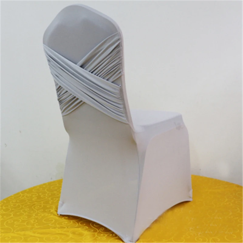 

100PCS Stretch Back Cross Strap Chair Cover Polyester Chair Seat Covers for Party Wedding Banquet Hotel Home Decoration