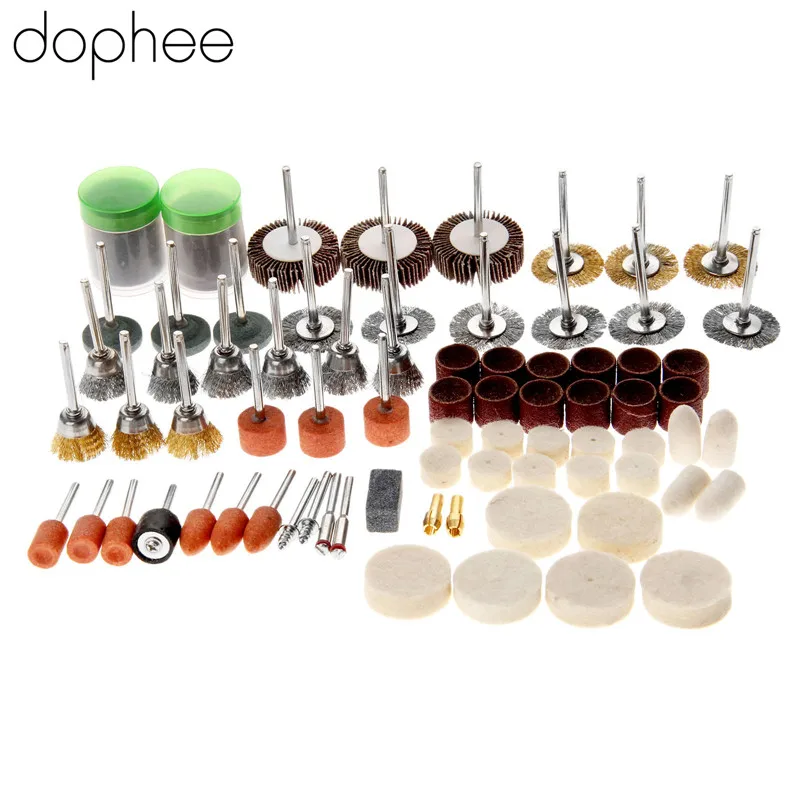 Dophee 145 шт. набор аксессуаров для вращающегося инструмента Dremel подходит резки